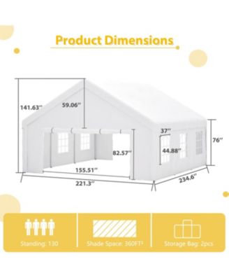 Streamdale 20x20 FT Heavy Duty Party Tent with Sidewalls and Bags
