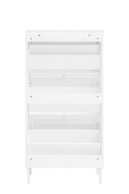 3 Door Shoe Rack, Freestanding Modern Shoe Storage Cabinet, for Entryway