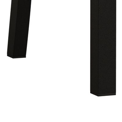 Black PU Leather Dining Chairs Set of 4, Steel Legs