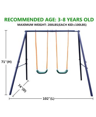 Two  Station Swing Set for Children