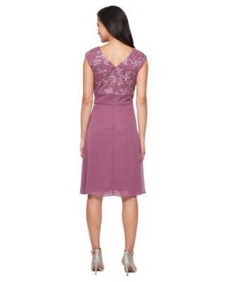 Petite Stretch Tulle A-Line Dress