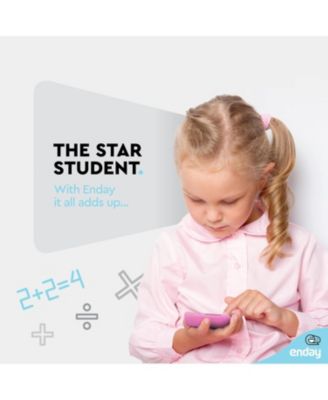 Calculator Pink, Basic Small Solar and Battery Operated, Large Display Four Function, Auto Powered Handheld Calculator School and Kids, 1 PK – by Enday