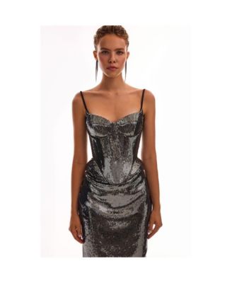 Women's Sensational spaghetti straps sequined corset