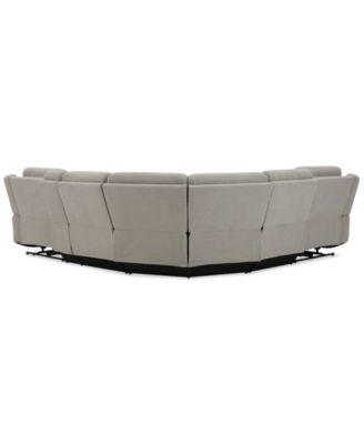 Kristyan 6-Pc. Fabric Sectional with 2 Power Recliners and Console, Exclusively at Macy's