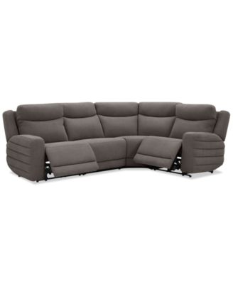 Kristyan 4-Pc. Fabric Sectional with with 2 Power Recliners, Exclusively at Macy's