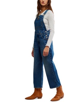 Women's Deep Trance Cotton Cropped Overalls