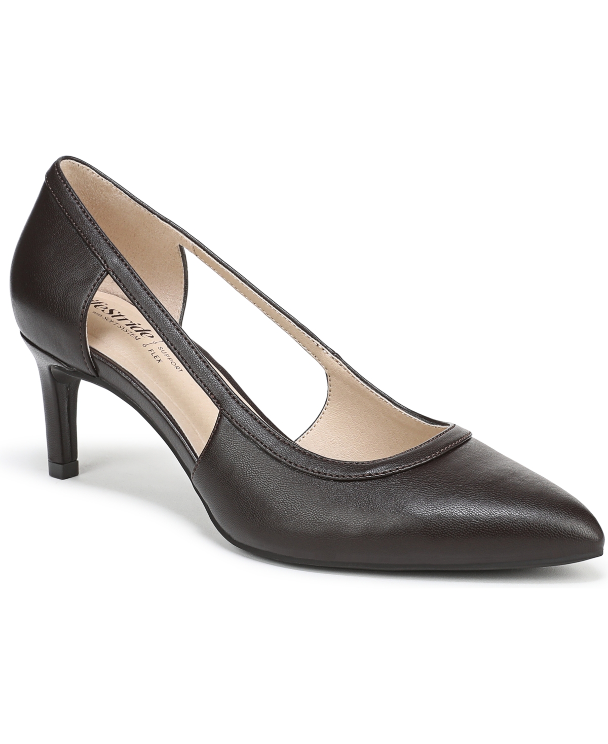 Women's Alma Pointed Toe Dress Pumps - Wine Red Faux Leather