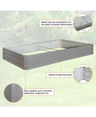 Metal Garden Bed Planter Box (2-Pack) - Grey