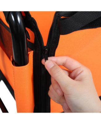 3-in-1 Folding Wagon Cart - 500lb, All-Terrain, Orange