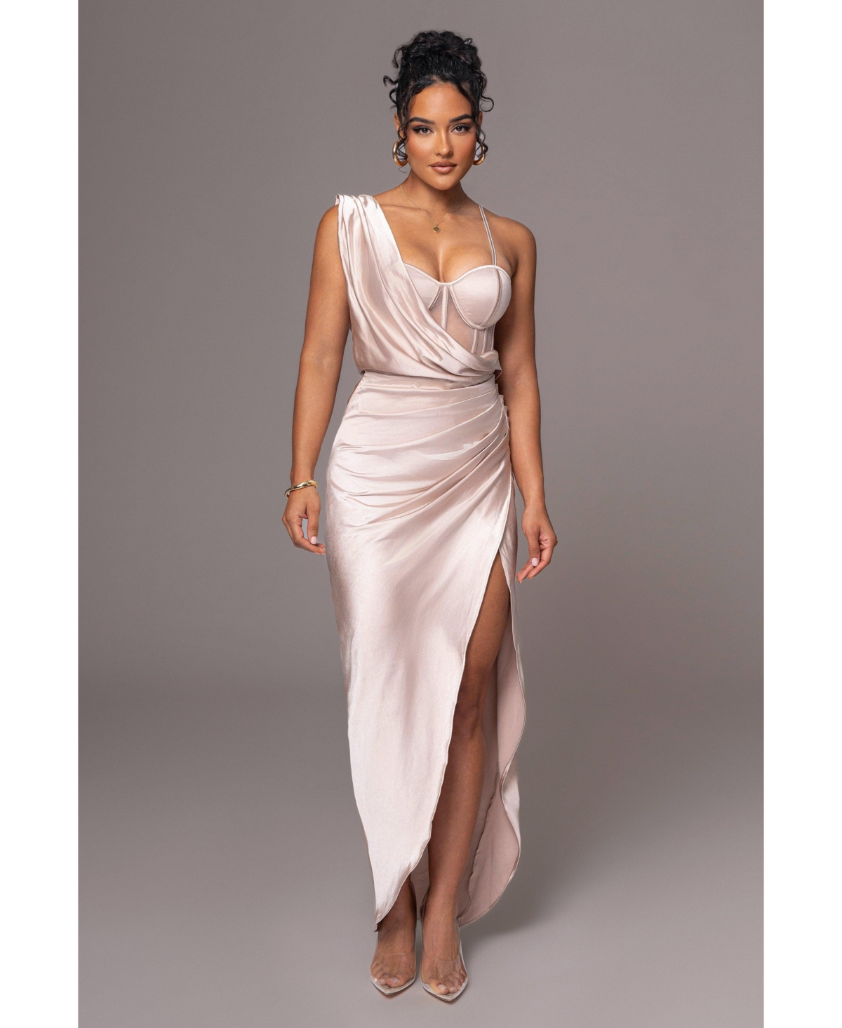 Women's Anastacia Drape Maxi Dress - Champagne