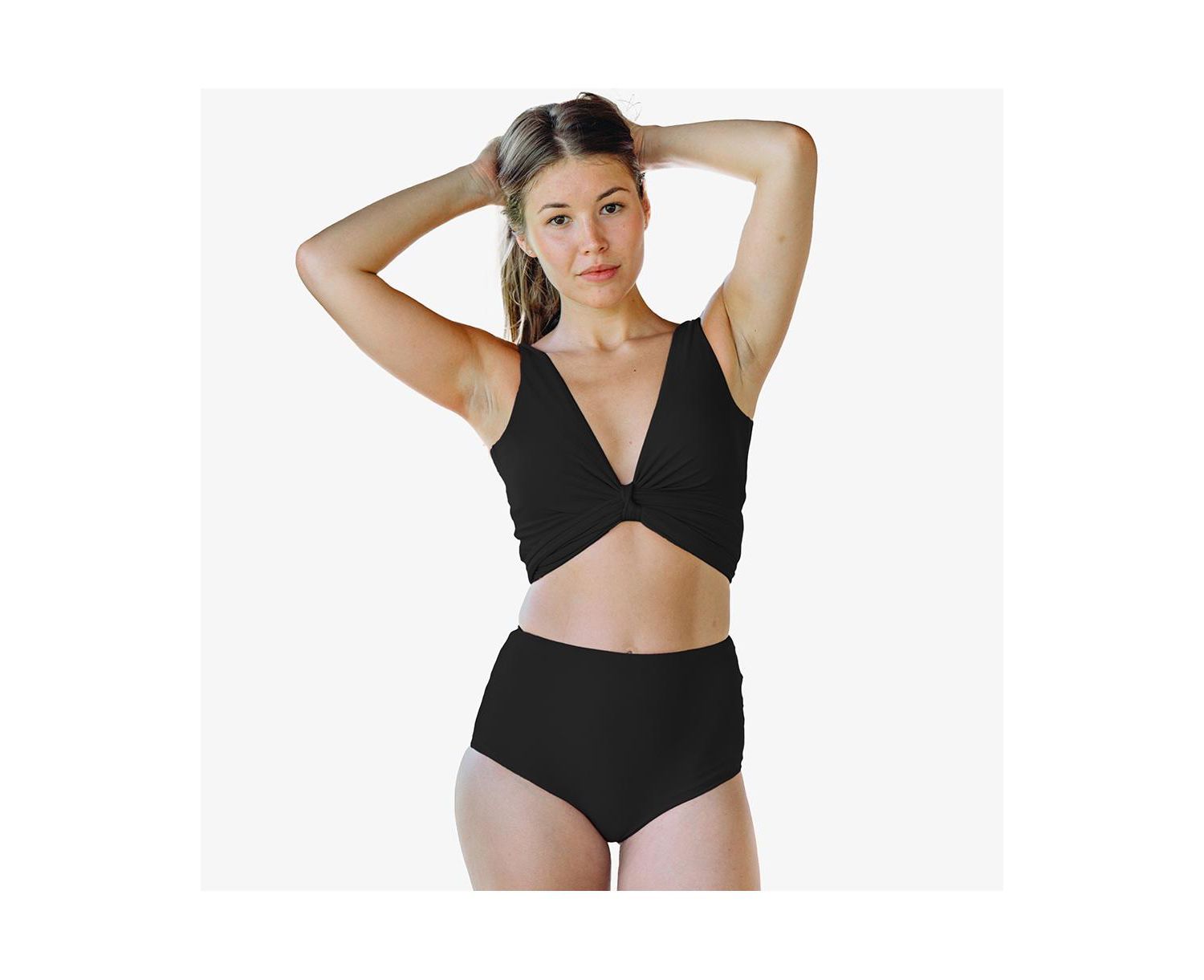 Women's Emery 2-Piece Wrap Style Swim Set With Reversible Top and High-Waisted Bottom