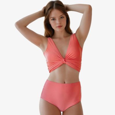 Women's Emery 2-Piece Wrap Style Swim Set With Reversible Top and High-Waisted Bottom