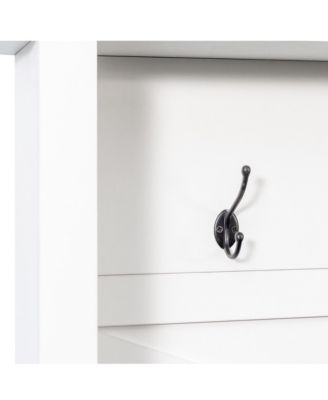 Farmhouse Hall Tree: Bench, Shelves, Hooks, & Shoe Storage