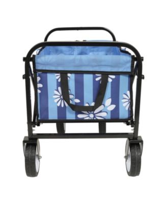 Collapsible Wagon Cart - 225lb Capacity, Blue