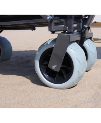 Heavy-Duty Beach Wagon &amp; Foldable Utility Cart Combo