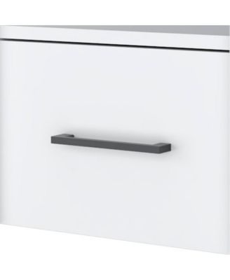 Floating Nightstand with One Drawer in Faux Wood – Space-Saving Storage Solution