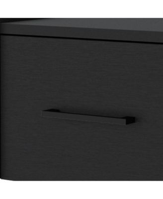 Floating Nightstand with One Drawer in Faux Wood – Space-Saving Storage Solution