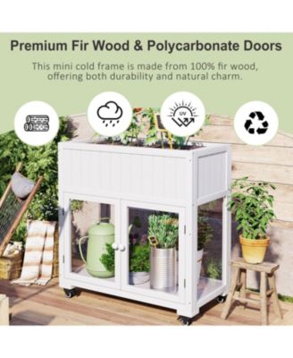 Mini Wood Frame Greenhouse