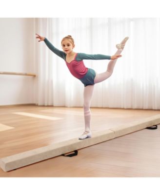 Folding Balance Beam with Solid Wood Base and Anti-slip Bottom