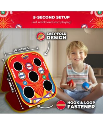 Backyard Arcade | 2-in-1 Bean Bag Toss Game for Kids w/ Carry Bag | 5-Second Setup & Storage | Carnival Games for Kids
