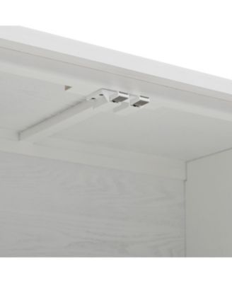 White Sideboard with Wavy Doors & Arched Groove Design