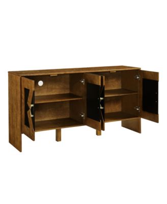 Mid-Century Modern Sideboard Buffet Cabinet - 60" Walnut