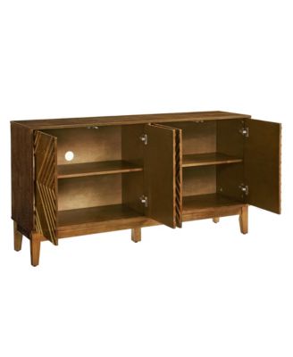 Walnut Farmhouse Buffet Cabinet - 60.5" Sideboard