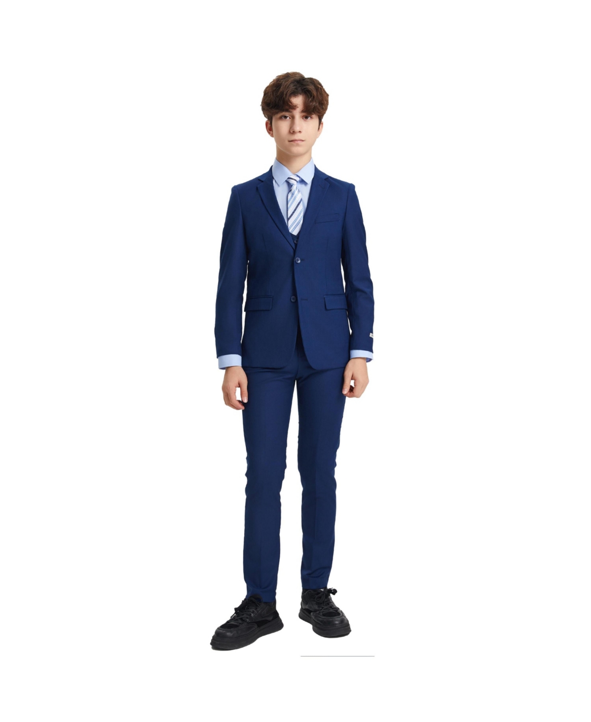 Stacy Adams Little Boys Indigo 5 Pc Suit - Indigo