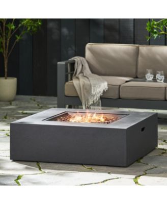Modern Concrete Propane Fire Pit - 50,000 BTU