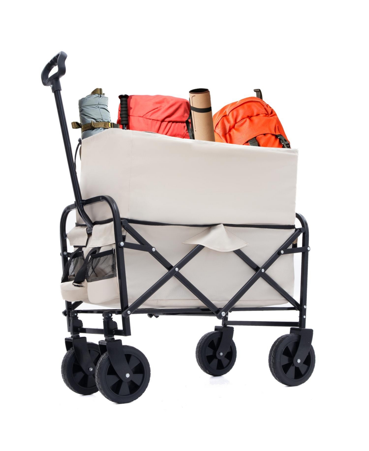 Collapsible Utility Wagon Cart - 225lb Capacity - Cream - Cream