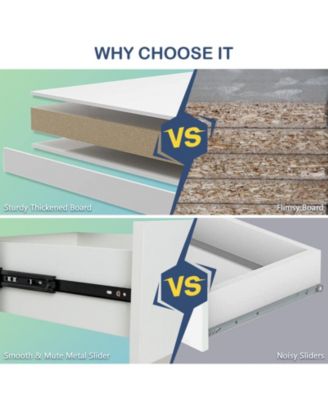 43.5 Inch Computer Desk with 4 Large Drawers