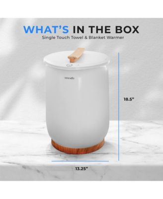 Single Touch Towel & Blanket Warmer (SLTLW100) - White - Holds 2 Large Towels