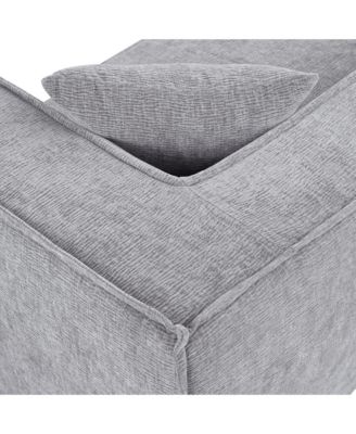 Streamdale Modern L-Shape Sectional Sofa with Chenille Fabric and Pillows