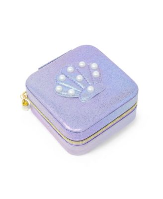 Girls Mermaid Seashell Pearl Jewelry Box, Hot Pink
