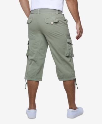XRAY Men's Belted Below Knee Long Cargo Shorts
