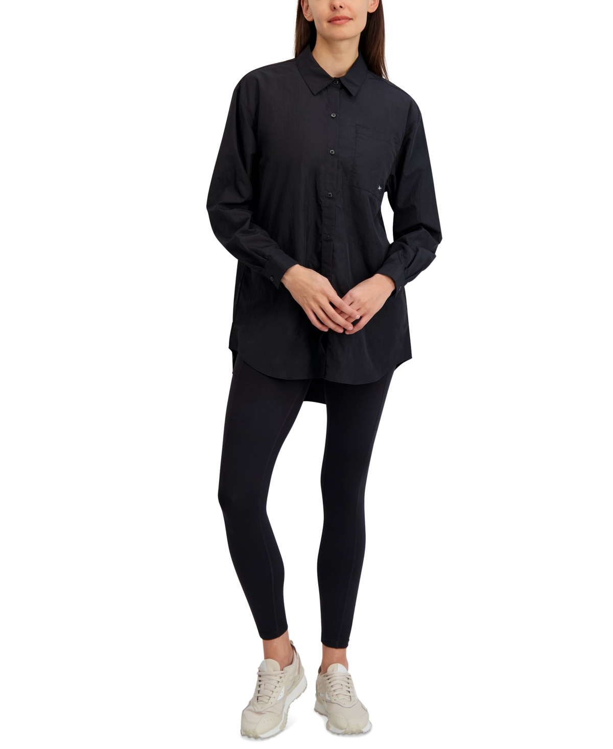 Reebok Women's Studio Style Collar Button-down Shirt