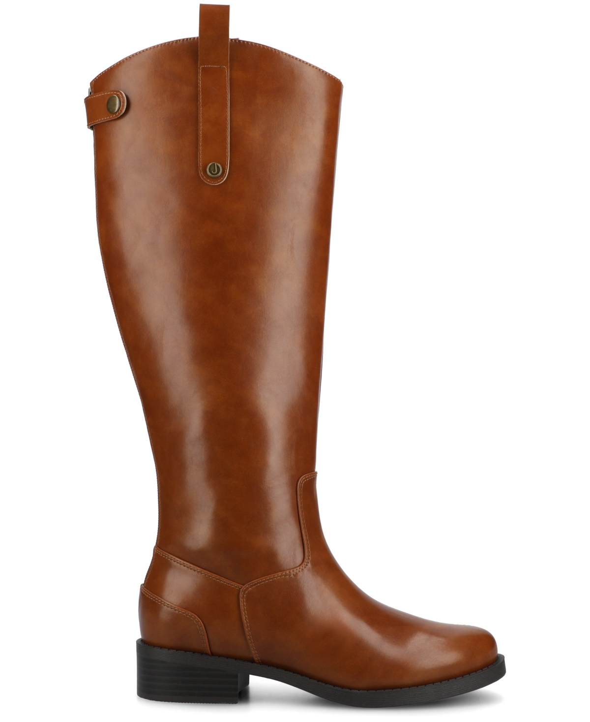 Journee Collection Women's Gema Round Toe Riding Boots In Brown