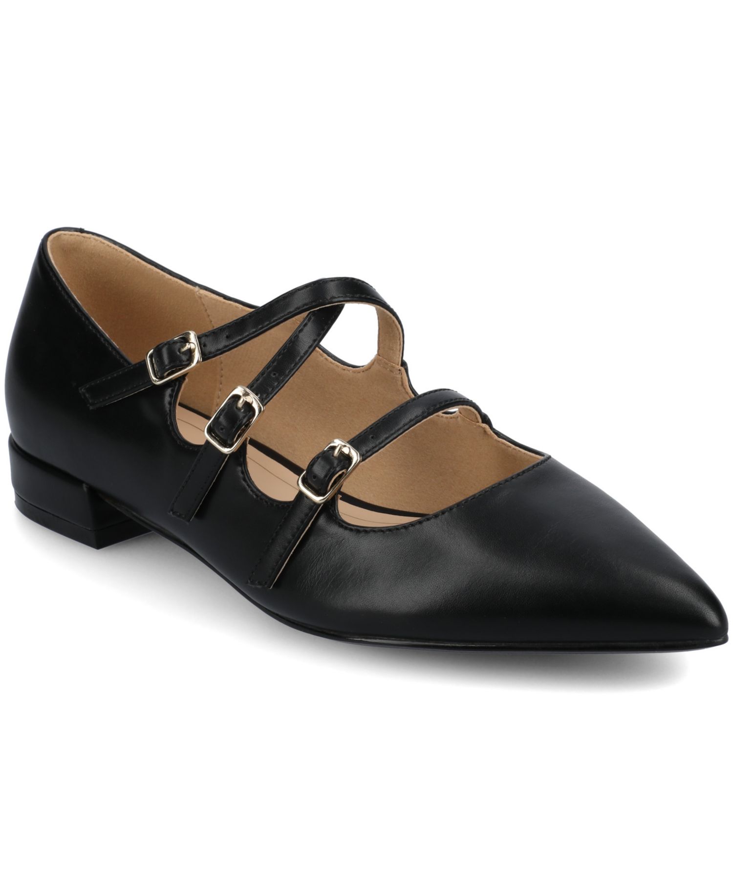 Women's Gretel Strappy Mary Jane Pointed Toe Flats