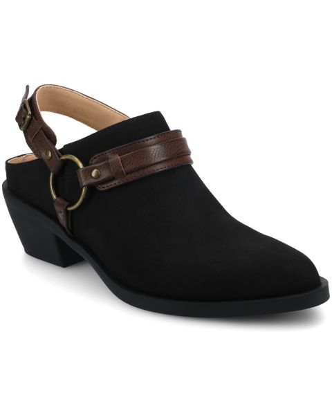 Женские сабо Journee Collection Urbana Pointed Toe Slingback, цвет: Чёрный