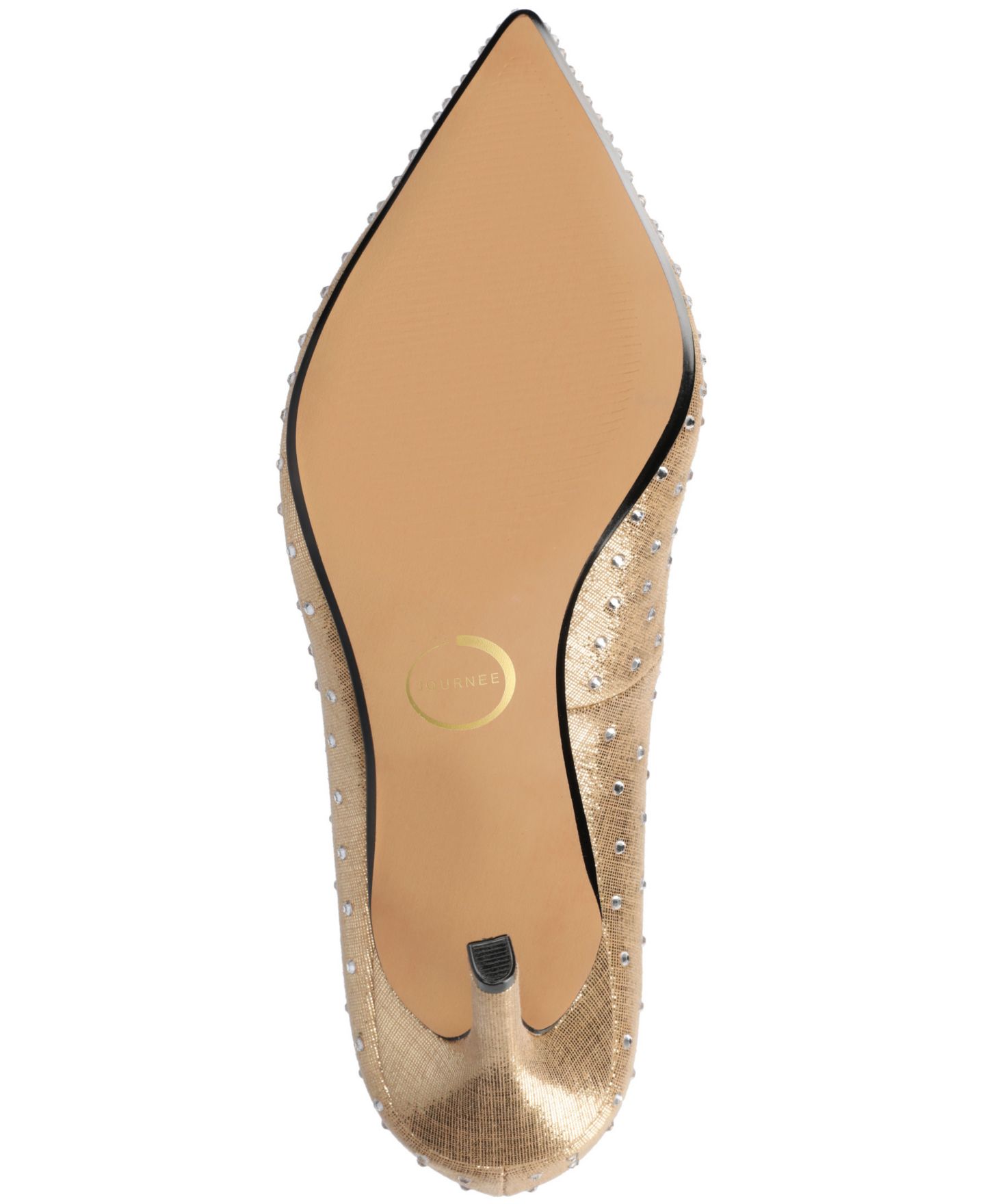 Женские туфли Journee Collection Venus Pointed Toe Stiletto Pumps, цвет: Золотой — фото 5