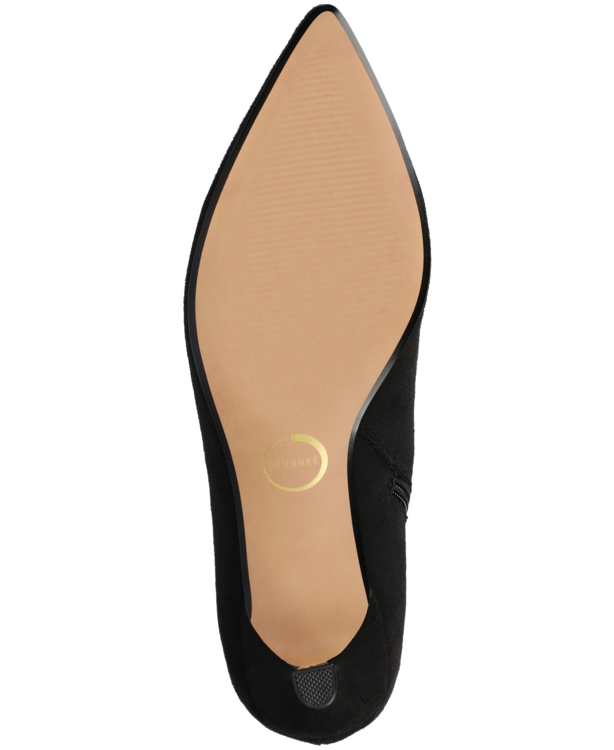 Journee Collection Women's Arely Kitten Heel Pointed Toe Dress Booties In Black