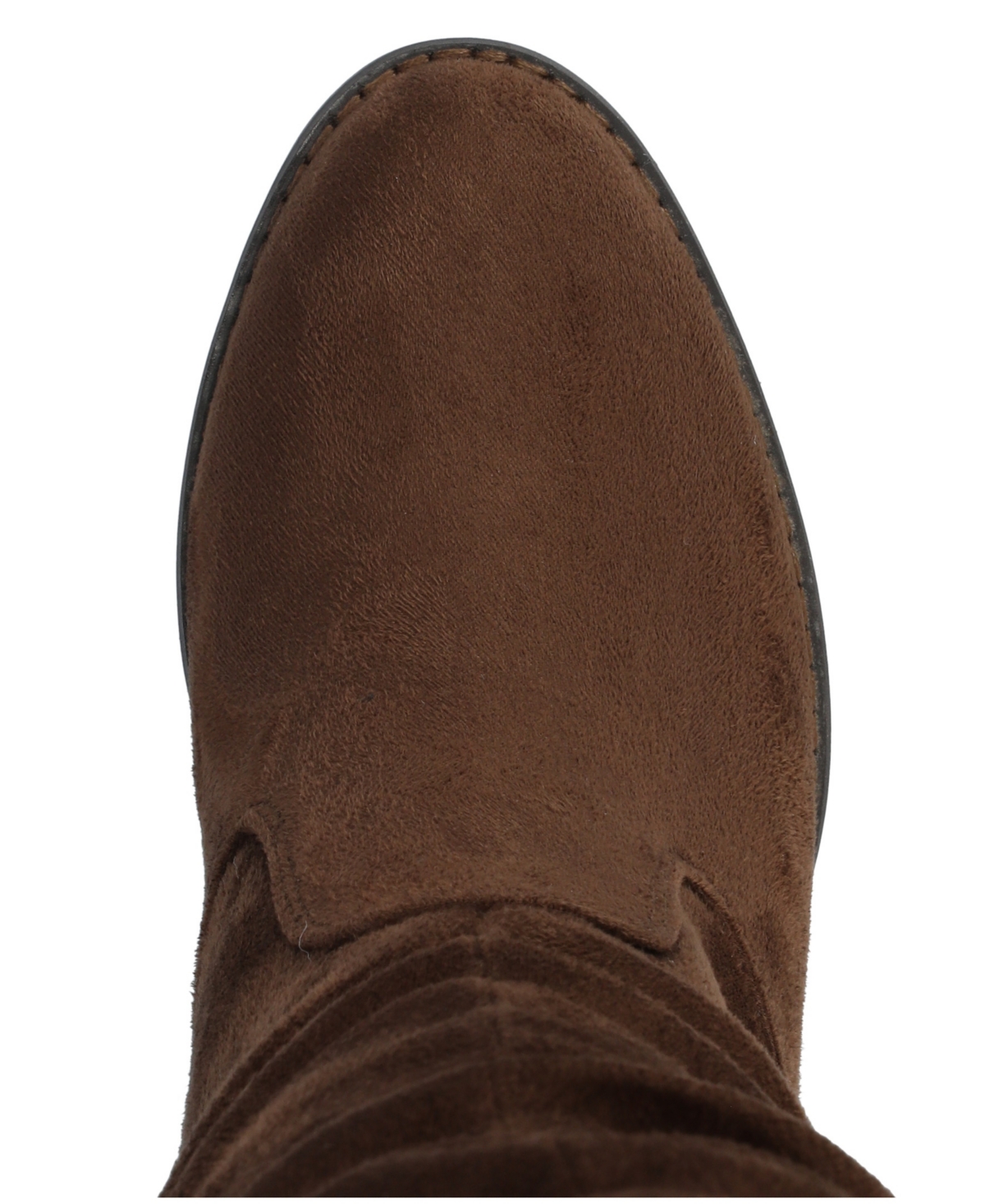 Journee Collection Women's Kaison Wide Calf Stacked Heel Over The Knee Boots In Brown