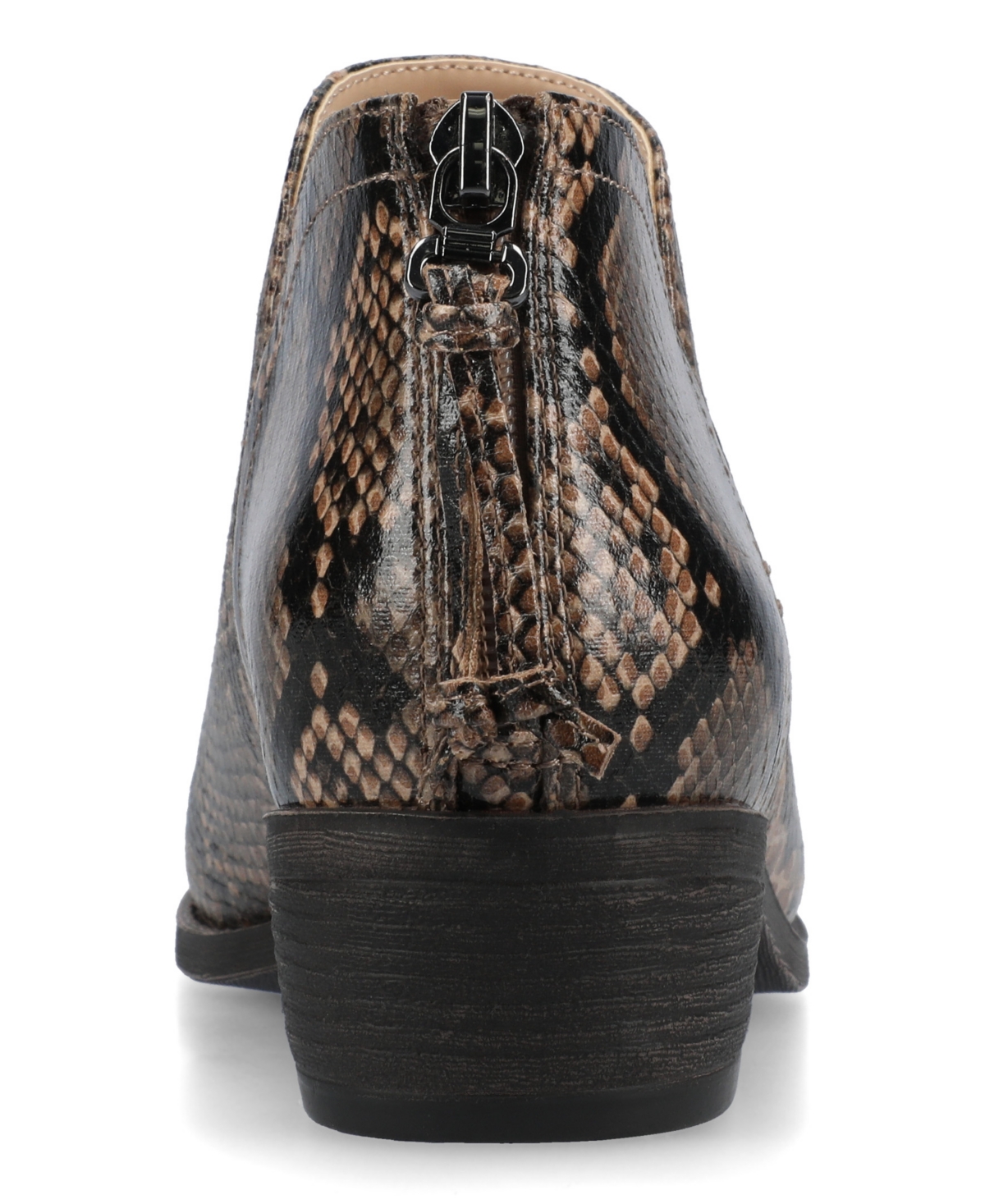 Journee Collection Women's Livvy Side Split Ankle Booties In Animal Print