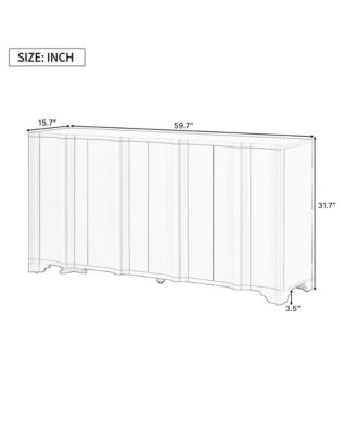 Linear Accent Sideboard - Pine Veneer