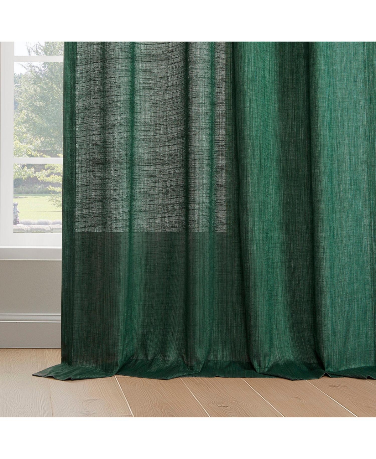 Half Price Drapes Tan Rustic Weave Sheer Linen Curtains (2 Panels) Rod Pocket Window Curtains And Drapes, 50 W X 96 L