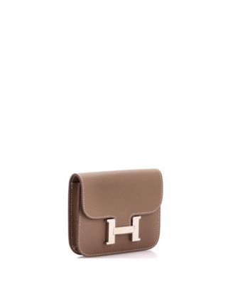 Pre-Owned Hermes Constance Slim Wallet Epsom