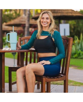 Plus Size Mesh Sleeve Swim Cover Up