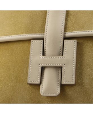 Pre-Owned Hermes 29 Jige Elan Clutch Doblis Suede