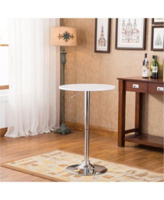 Bar Table Set with Wood & Chrome