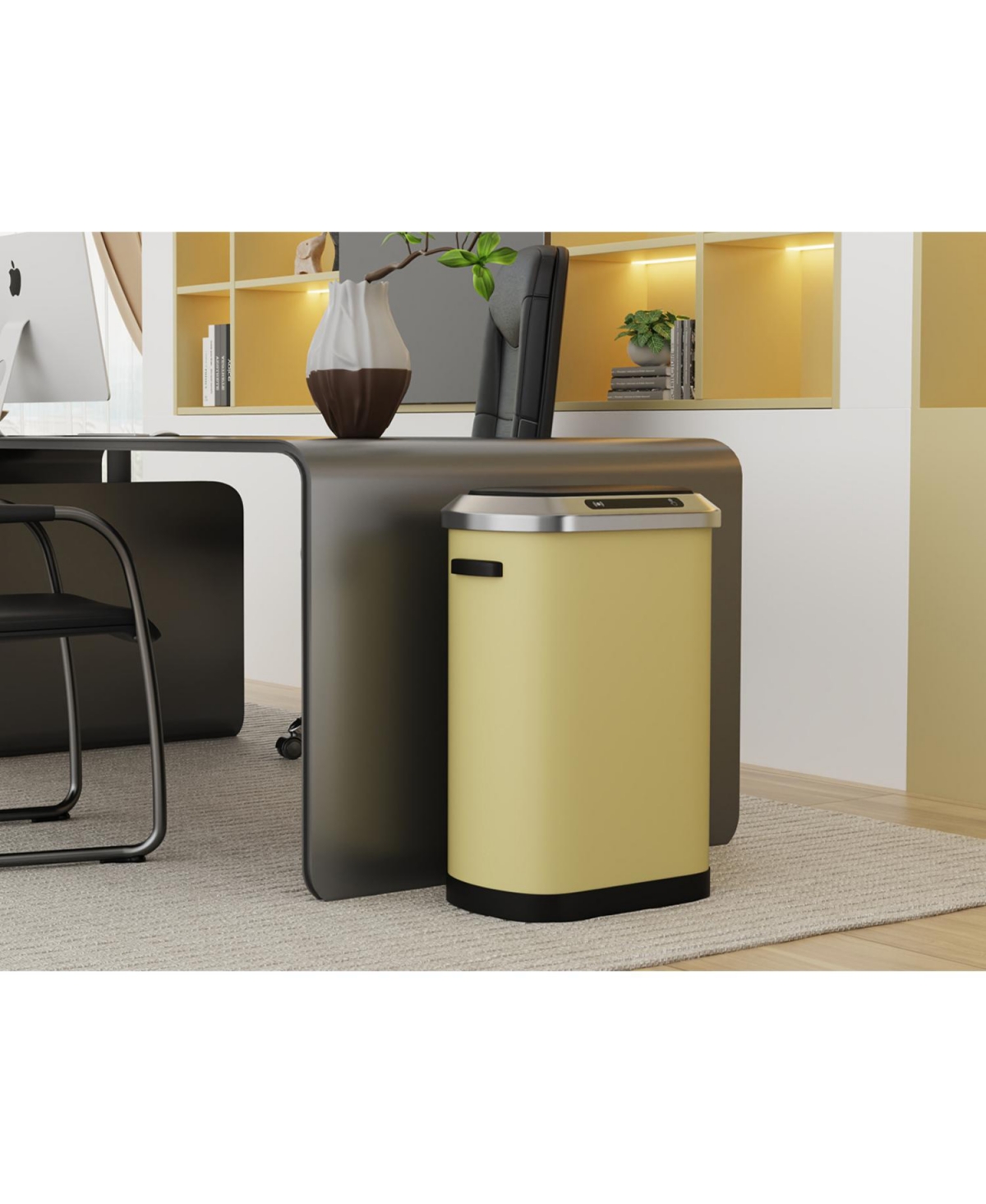 50L Smart automatic Trash Cans - Full Intelligent Sensor -yellow - Yellow